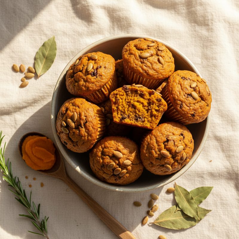 Muffins de cacao y calabaza