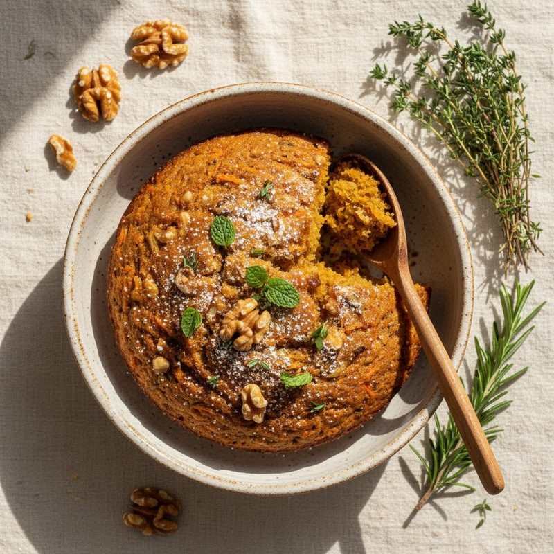 Budín de zanahoria y nueces (carrot cake)