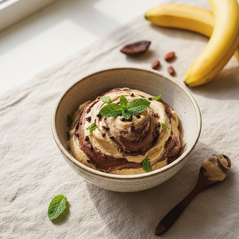 Nice cream de banana y cacao (helado)