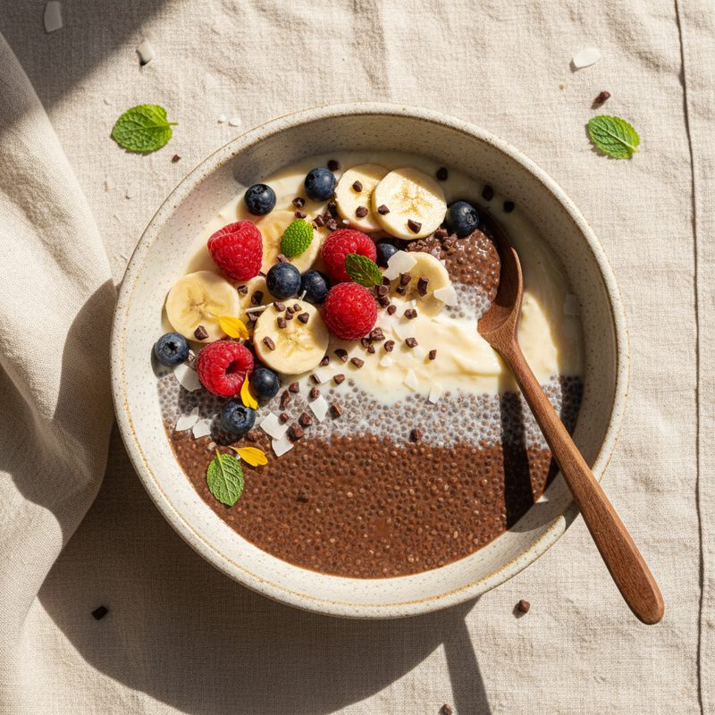 Pudín de chía y cacao