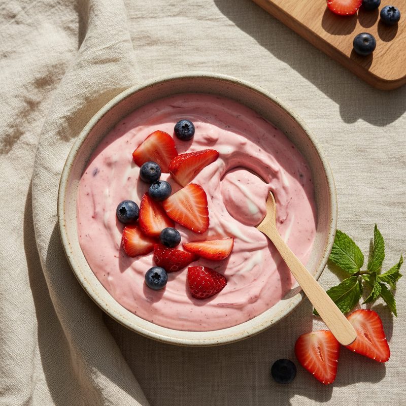 Mousse de frutilla y yogur