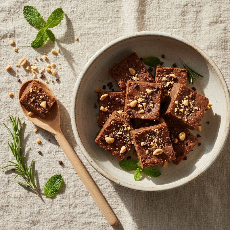 Fudge de manteca de maní y cacao