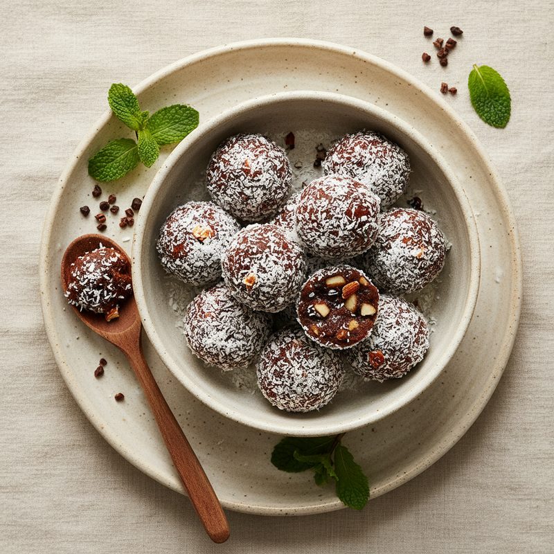 Trufas de coco y cacao (tipo bounty)