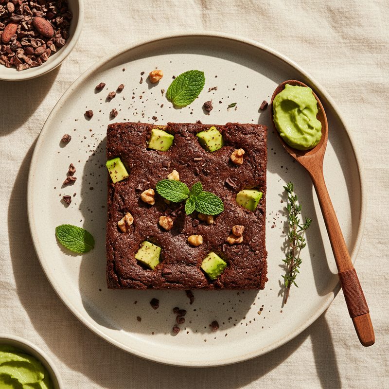 Brownie de palta y cacao
