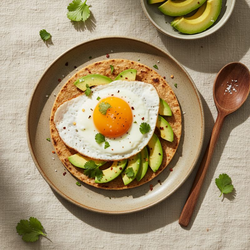 Tostada integral con palta y huevo