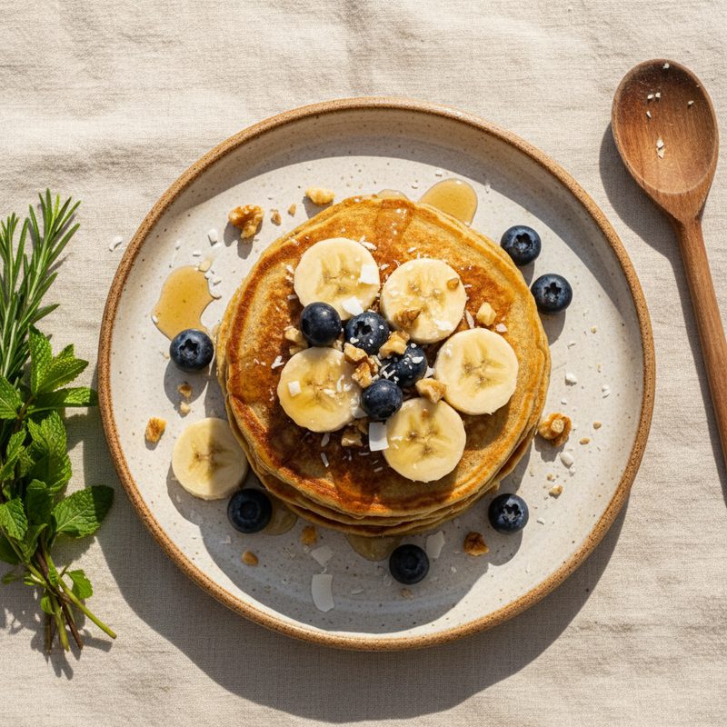 Panqueques de avena y banana (sin azúcar)
